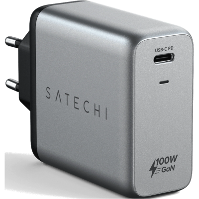 Satechi GaN Wall Charger - Φορτιστής Τοίχου με 1 x Type-C PD - 100W - Space Grey (ST-UC100WSM-EU)