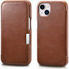 iCarer Vintage Series Side-Open Δερμάτινη Θήκη Apple iPhone 13 mini - Brown (RIX1305-BN)
