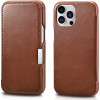 iCarer Vintage Series Side-Open Δερμάτινη Θήκη Apple iPhone 13 Pro Max - Brown (RIX1308-BN)