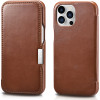 iCarer Vintage Series Side-Open Δερμάτινη Θήκη Apple iPhone 13 Pro - Brown (RIX1307-BN)