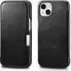 iCarer Vintage Series Side-Open Δερμάτινη Θήκη Apple iPhone 13 - Black (RIX1306-BK)