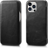 iCarer Vintage Series Curved Edge - Δερμάτινη Θήκη Apple iPhone 13 Pro - Black (RIX1303-BK)