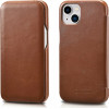 iCarer Vintage Series Curved Edge - Δερμάτινη Θήκη Apple iPhone 13 mini - Brown (RIX1301-BN)