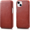 iCarer Vintage Series Curved Edge - Δερμάτινη Θήκη Apple iPhone 13 mini - Red (RIX1301-RD)