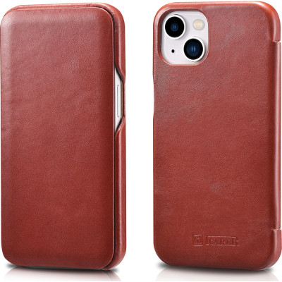 iCarer Vintage Series Curved Edge - Δερμάτινη Θήκη Apple iPhone 13 mini - Red (RIX1301-RD)