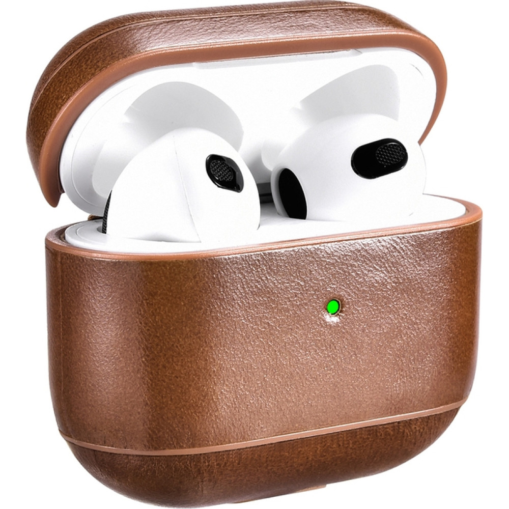 iCarer Vintage Δερμάτινη Θήκη για Apple AirPods 3rd Gen - Brown (IAP056-BN)