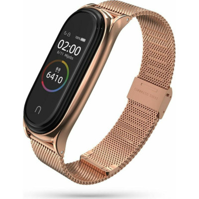 Tech-Protect Μεταλλικό Λουράκι Milaneseband Xiaomi Mi Band 6 / 6 NFC / 5 - Rose Gold (0795787712320)