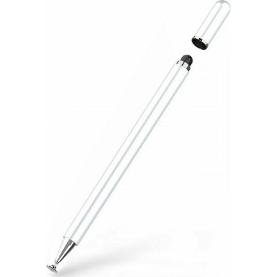 Tech-Protect Charm Stylus Pen - Γραφίδα για Smartphone / Tablet - White / Silver (6216990210785)