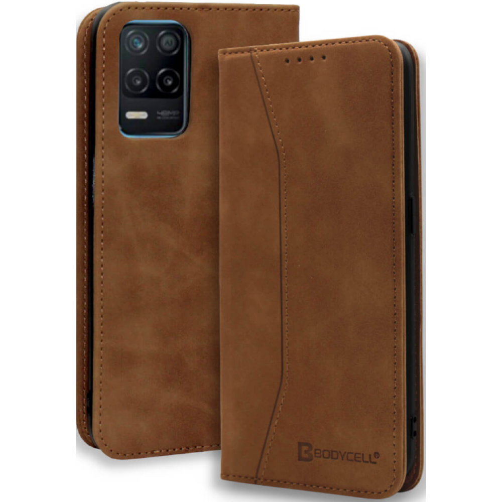 Bodycell Θήκη - Πορτοφόλι Realme 8 5G - Brown (5206015067181)