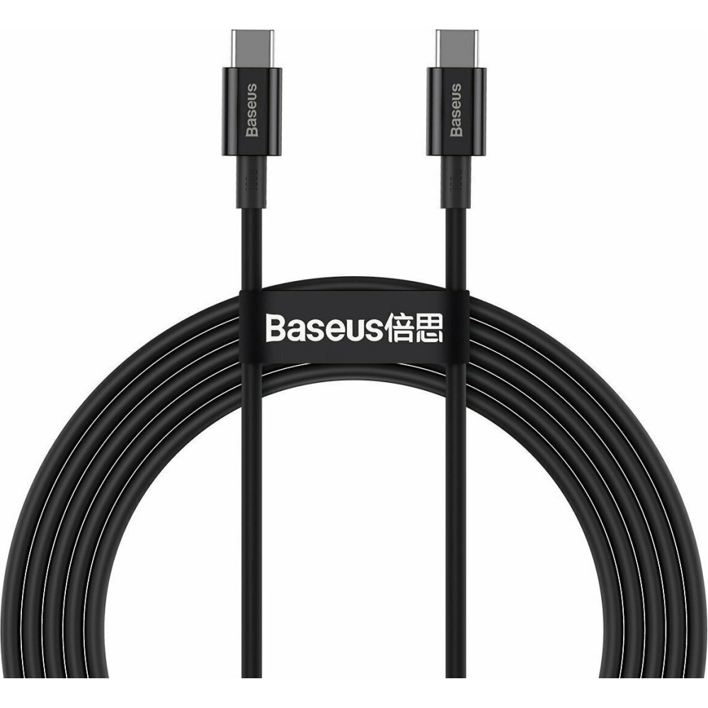 Baseus Superior Series - Καλώδιο Φόρτισης και Μεταφοράς Δεδομένων Type-C σε Type-C - 100W - 200cm - Black (CATYS-C01)