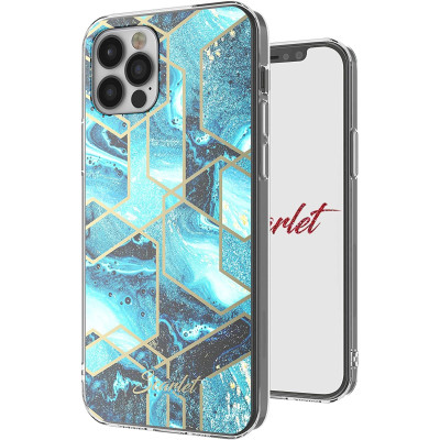 Ghostek Θήκη Stylish Scarlet Apple iPhone 12 / 12 Pro - Blue Waves (SCACAS068)