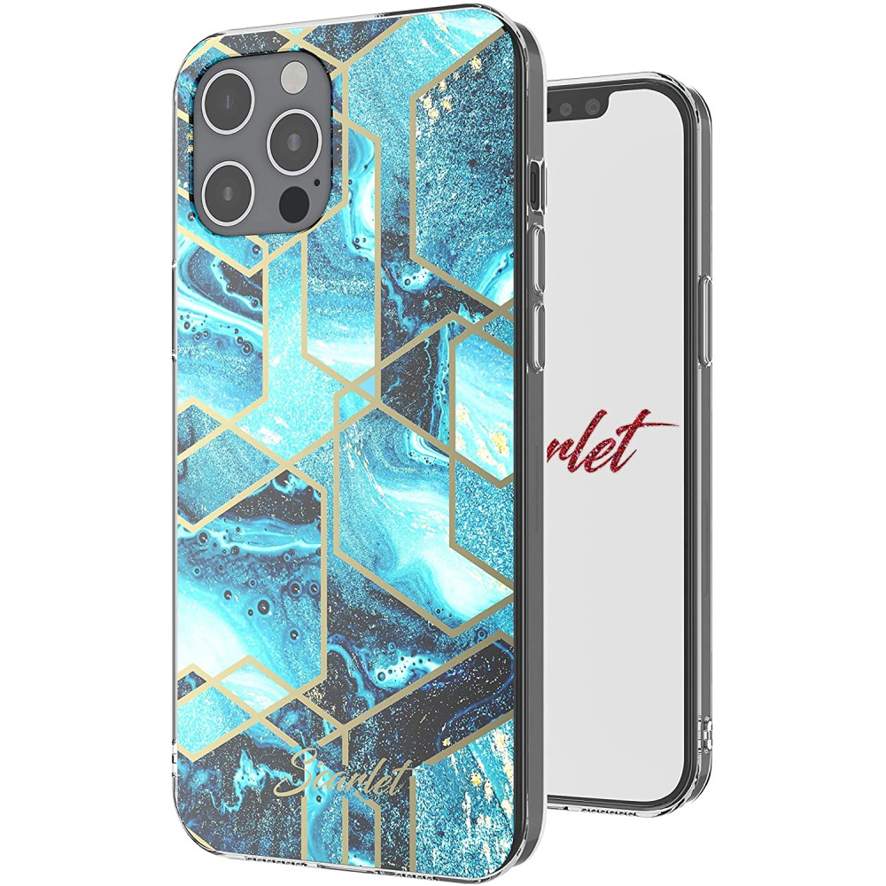 Ghostek Θήκη Stylish Scarlet Apple iPhone 12 Pro Max - Blue Waves (SCACAS069)