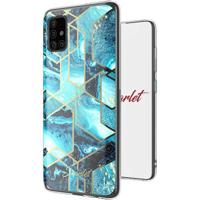 Ghostek Θήκη Stylish Scarlet Samsung Galaxy A51 - Blue Waves (SCACAS028)