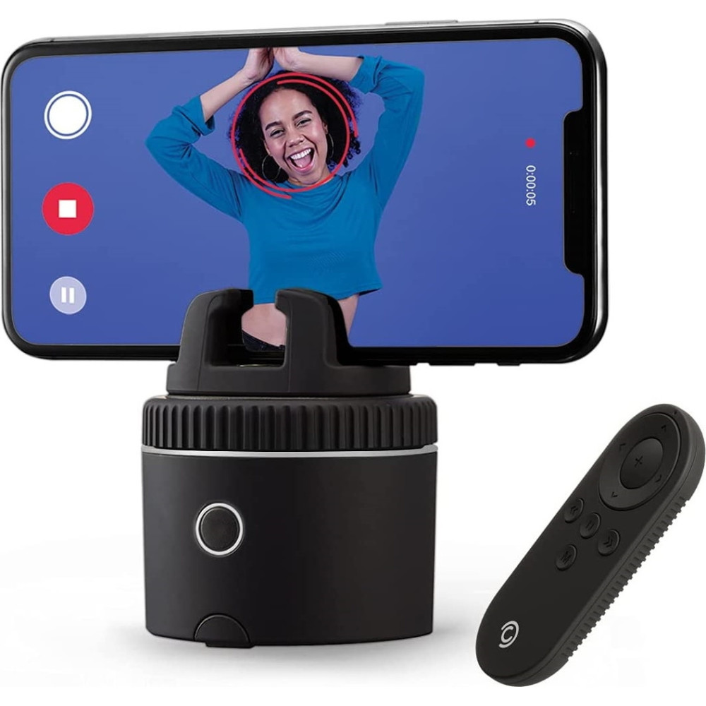 Pivo Pod Silver - Βάση Κινητού με Ανιχνευτή Κίνησης 360° και Τηλεχειριστήριο για Selfie / Vlogging - Black (8809698440073)