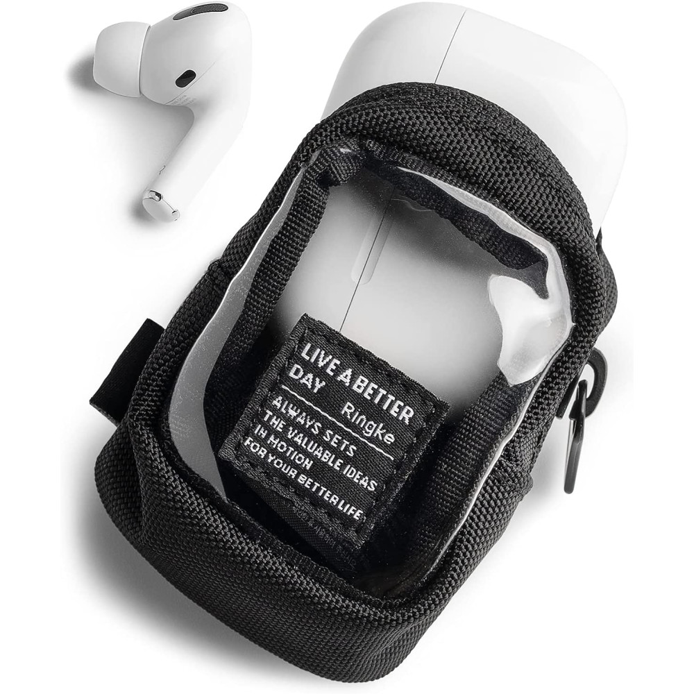 Ringke Mini Pouch Block Clear - Universal Τσαντάκι / Πουγκί για Ακουστικά / Αξεσουάρ με Αντιμικροβιακή Ύφανση - Clear (8809785457137)