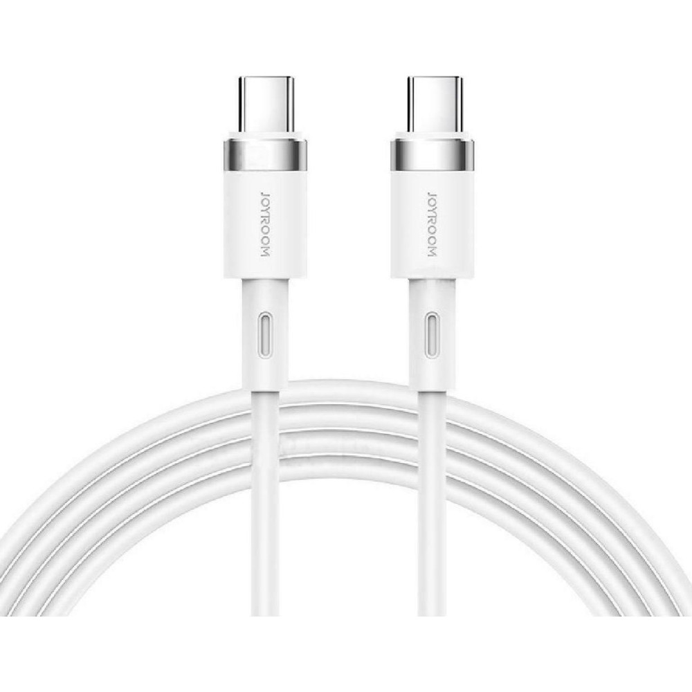 Joyroom PD Liquid Silicone Cable S-1830N9 - Καλώδιο Φόρτισης και Μεταφοράς Δεδομένων 3A - Type-C σε Type-C - 180cm - 60W - White (6941237131553)
