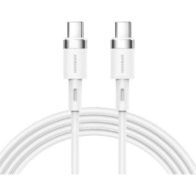 Joyroom PD Liquid Silicone Cable S-1830N9 - Καλώδιο Φόρτισης και Μεταφοράς Δεδομένων 3A - Type-C σε Type-C - 180cm - 60W - White (6941237131553)