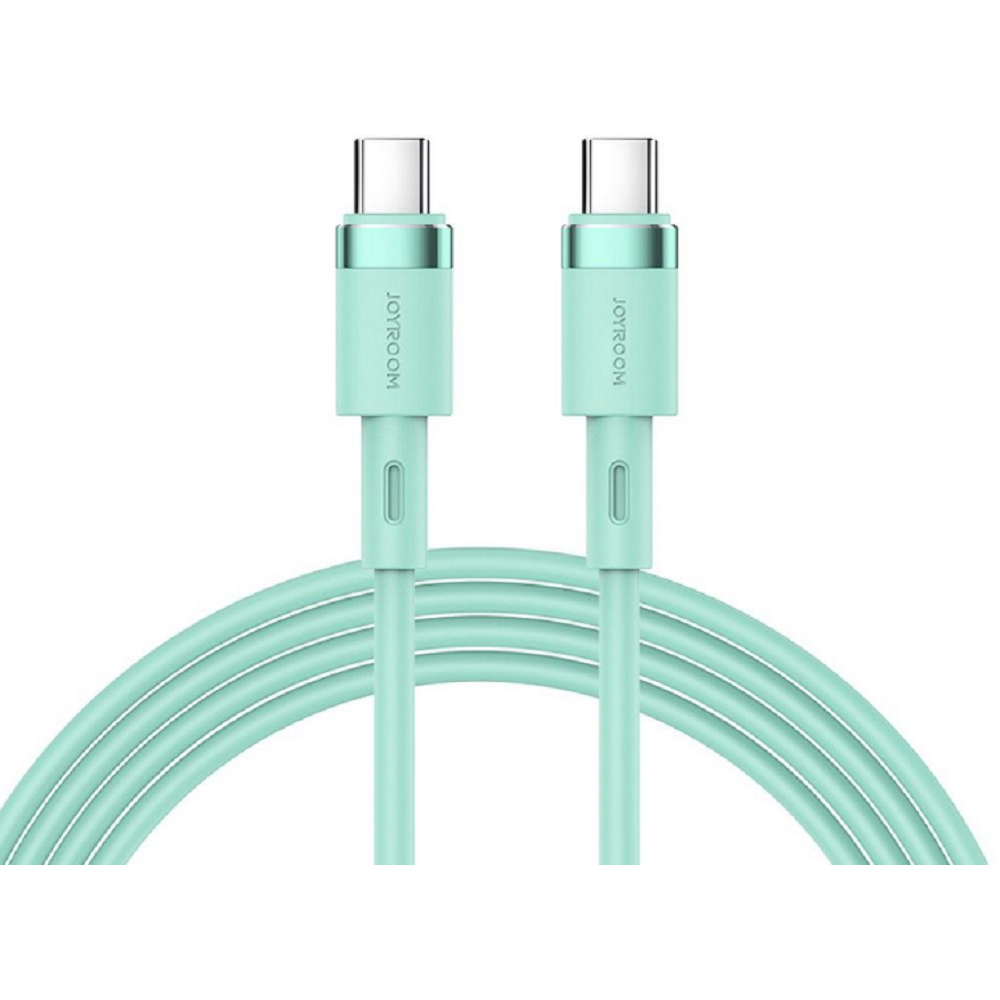 Joyroom PD Liquid Silicone Cable S-1830N9 - Καλώδιο Φόρτισης και Μεταφοράς Δεδομένων 3A - Type-C σε Type-C - 180cm - 60W - Green (6941237131584)