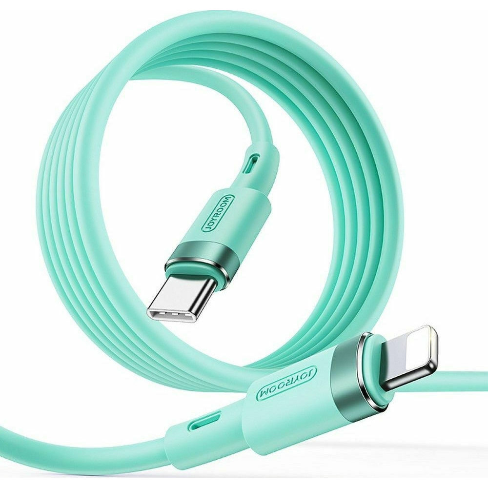 Joyroom PD Liquid Silicone Cable S-1224N9 - Καλώδιο Φόρτισης και Μεταφοράς Δεδομένων 3A - Type-C σε Lightning - 120cm - 20W - Green (6941237130679)