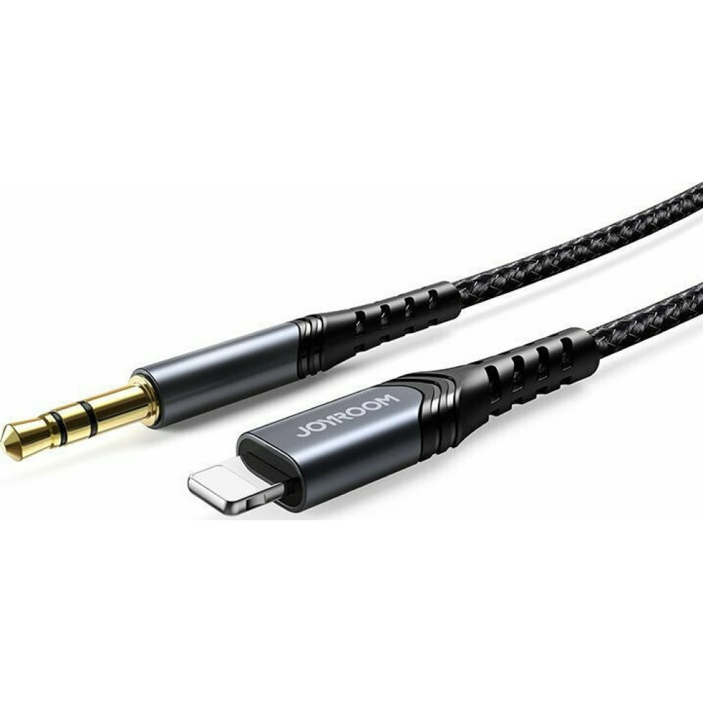 Joyroom SY-A02 Hi-Fi Audio Cable - Καλώδιο Lightning (male) σε Καλώδιο Ήχου mini Jack 3.5mm (male) - 200cm - Black (6941237136725)