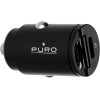 Puro Car Charger - Γρήγορος Φορτιστής Αυτοκινήτου με 2 x Type-C - 30W - Black (FCMCHUSBCC30W-BLK)