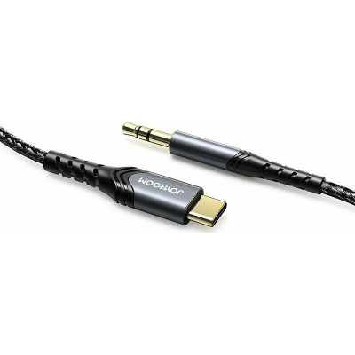 Joyroom SY-A03 Hi-Fi Audio Cable - Καλώδιο Type-C (male) σε Καλώδιο Ήχου mini Jack 3.5mm (male) - 200cm - Black (6941237136749)