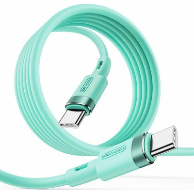 Joyroom PD Liquid Silicone Cable S-1230N9 - Καλώδιο Φόρτισης και Μεταφοράς Δεδομένων 3A - Type-C σε Type-C - 120cm - 60W - Green (6941237130747)