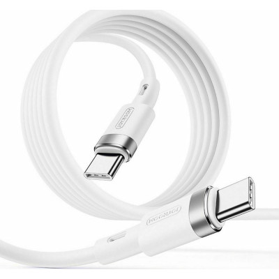 Joyroom PD Liquid Silicone Cable S-1230N9 - Καλώδιο Φόρτισης και Μεταφοράς Δεδομένων 3A - Type-C σε Type-C - 120cm - 60W - White (6941237130709)