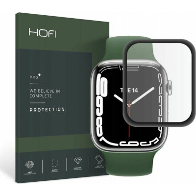 Hofi Premium Pro+ Hybrid Tempered Glass Apple Watch 9 / 8 / 7 41mm - Black (9589046918445)