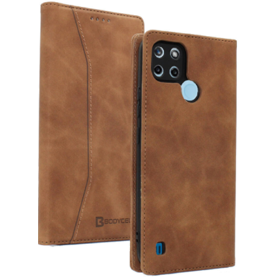 Bodycell Θήκη - Πορτοφόλι Realme C21Y / C25Y - Brown (5206015057335)