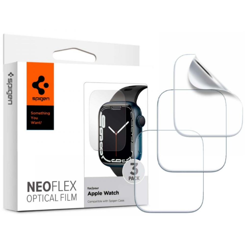 Spigen Neo Flex Optical Film - Μεμβράνη Προστασίας Οθόνης - Apple Watch 9 / 8 / 7 45mm - 3 Τεμάχια (AFL04049)