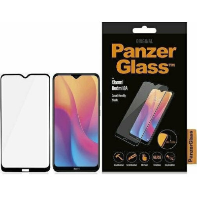 PanzerGlass Tempered Glass Case Friendly - Fullface Αντιχαρακτικό Γυαλί Οθόνης - Xiaomi Redmi 8A - Black (5711724080180)