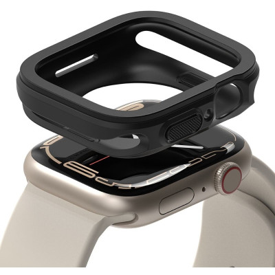 Ringke Air Sports Θήκη Σιλικόνης - Apple Watch 9 / 8 / 7 41mm - Black (8809848200670)