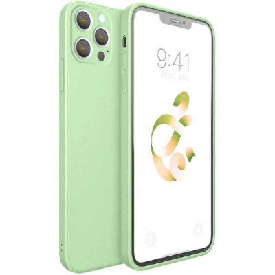 Bodycell Square Liquid Θήκη Σιλικόνης - Apple iPhone 13 Pro Max - Light Green (5206015058189)