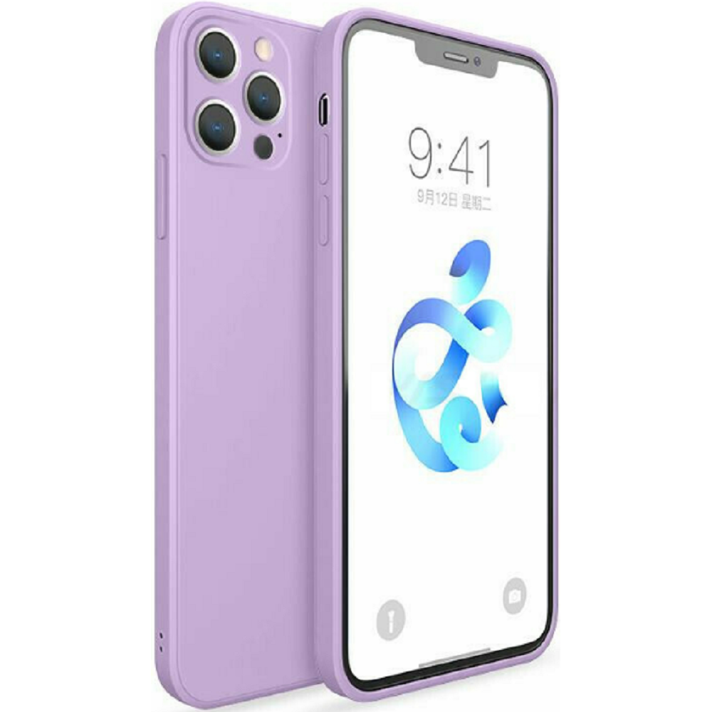 Bodycell Square Liquid Θήκη Σιλικόνης - Apple iPhone 13 Pro Max - Light Violet (5206015058196)