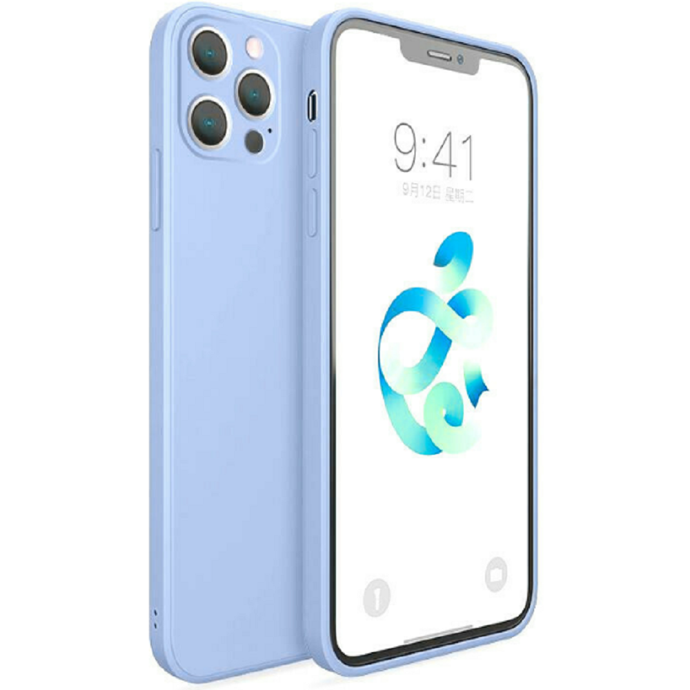 Bodycell Square Liquid Θήκη Σιλικόνης - Apple iPhone 13 Pro Max - Light Blue (5206015058141)