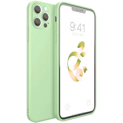 Bodycell Square Liquid Θήκη Σιλικόνης - Apple iPhone 13 Pro - Light Green (5206015057991)