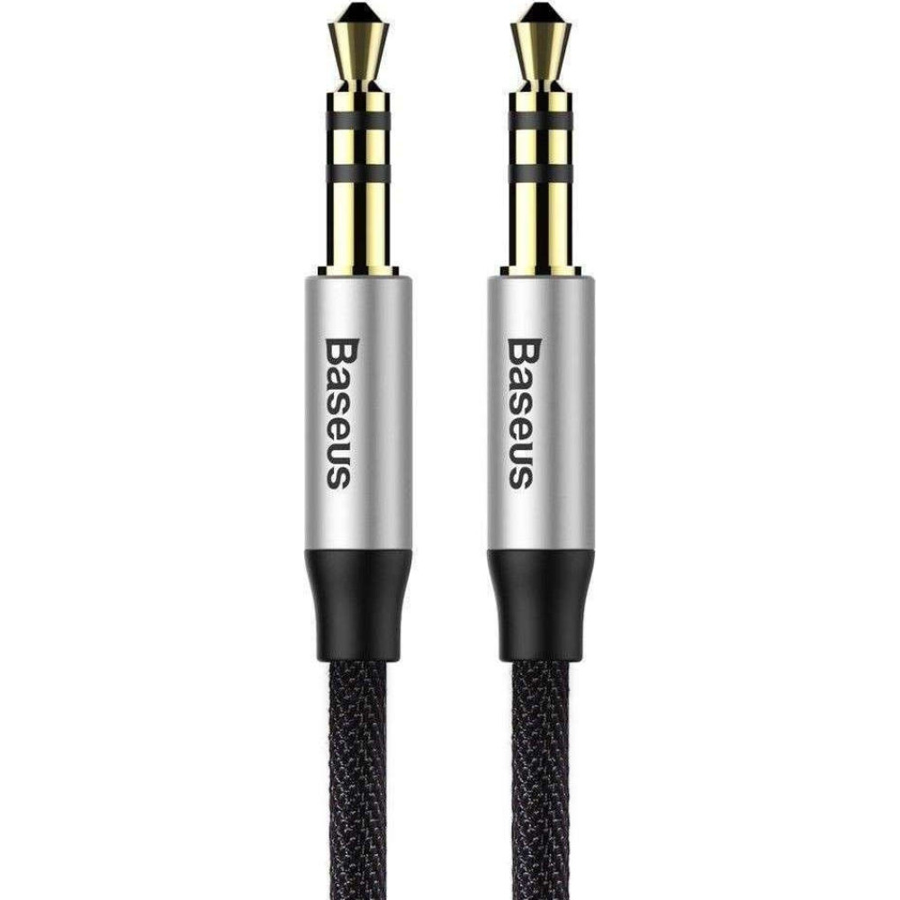 Baseus Yiven Audio M30 - Καλώδιο Ήχου AUX Jack 3.5mm (male) σε Jack 3.5mm (male) - 100cm - Black / Silver (CAM30-BS1)