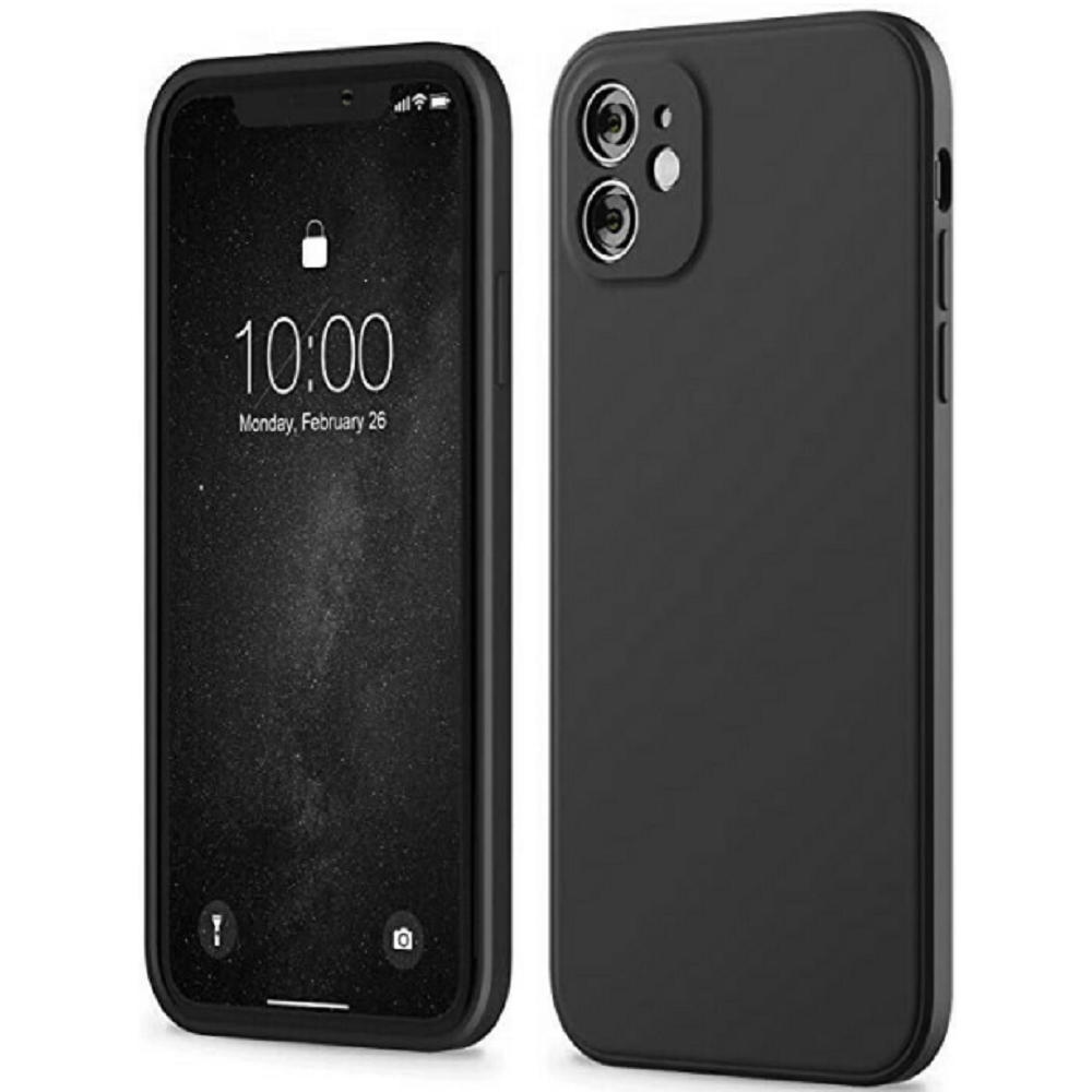 Bodycell Square Liquid Θήκη Σιλικόνης - Apple iPhone 11 - Black (5206015065651)