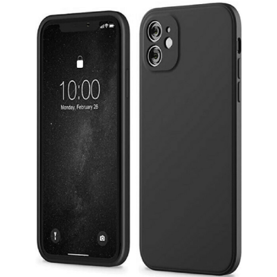 Bodycell Square Liquid Θήκη Σιλικόνης - Apple iPhone 11 - Black (5206015065651)