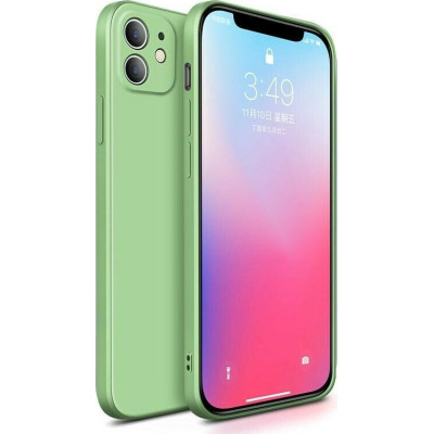 Bodycell Square Liquid Θήκη Σιλικόνης - Apple iPhone 12 - Light Green (5206015065026)
