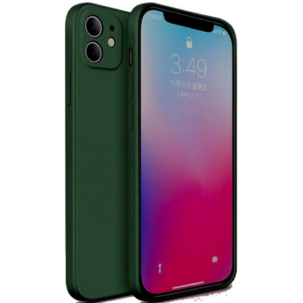 Bodycell Square Liquid Θήκη Σιλικόνης - Apple iPhone 11 - Dark Green (5206015065408)