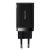 Baseus Super Si Pro - Ταχυφορτιστής Ταξιδιού QC 3.0 με 1 x USB-A / 1 x Type-C - 30W - Black (CCSUPP-E01)