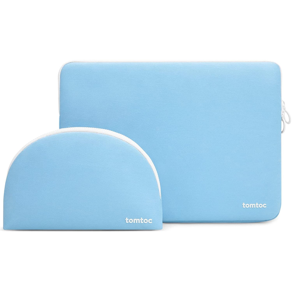 Tomtoc Chic Lady Sleeve Shell - Σετ Θήκη για MacBook Air / Pro 13" και Accessory Shell Pouch Θήκη για Αξεσουάρ - Baby Blue (A27-C02B01)