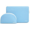 Tomtoc Chic Lady Sleeve Shell - Σετ Θήκη για MacBook Air / Pro 13" και Accessory Shell Pouch Θήκη για Αξεσουάρ - Baby Blue (A27-C02B01)