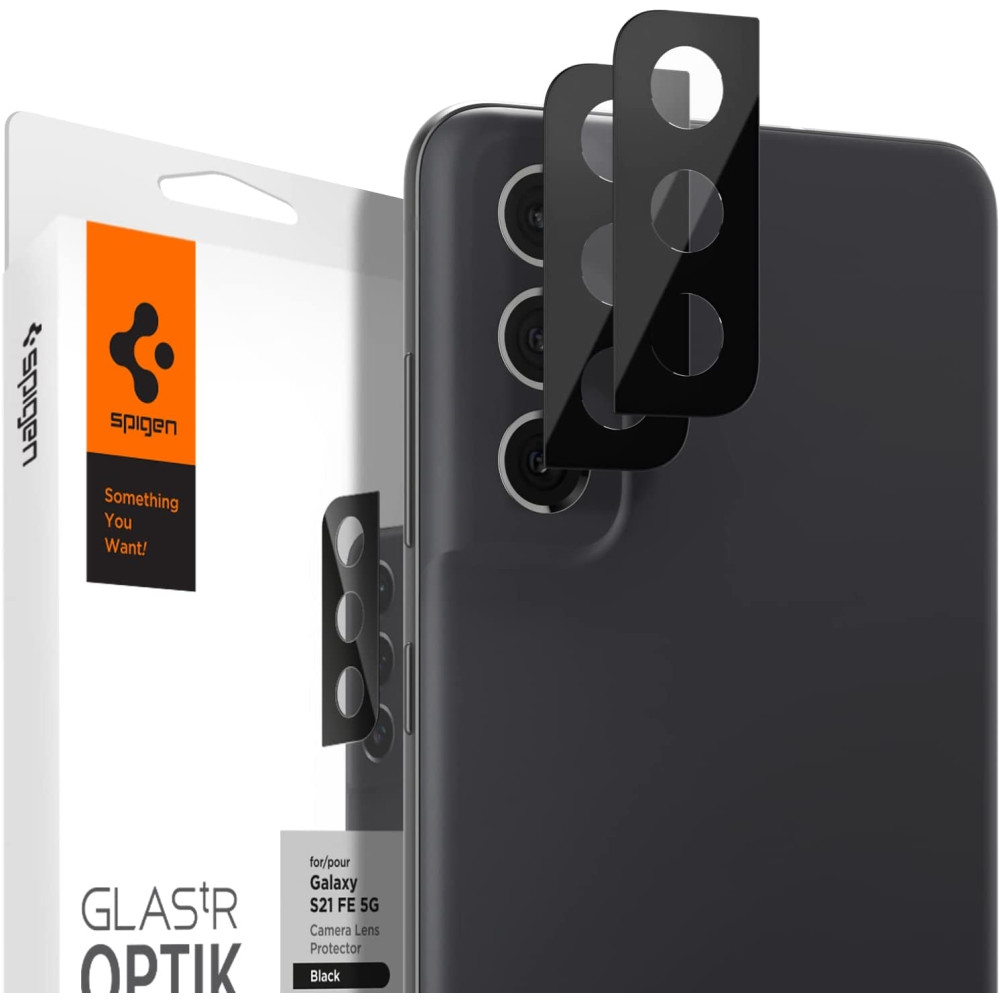 Spigen GLAS.tR OPTIK Camera Lens Protector - Samsung Galaxy S21 FE 5G - 2 Τεμάχια - Black (AGL03090)