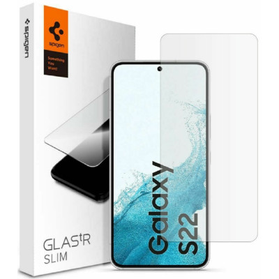 Spigen Tempered Glass GLAS.tR Slim HD - Αντιχαρακτικό Γυαλί Οθόνης Samsung Galaxy S22 5G - Clear (AGL04155)