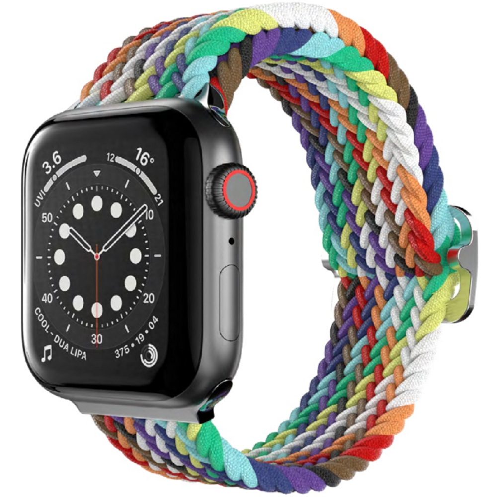 SwitchEasy Candy - Premium Υφασμάτινο Πλεκτό Λουράκι Apple Watch SE/11/10/9/8/7/6/5/4 (42/41/40mm) - Rainbow (GS-107-185-271-163)
