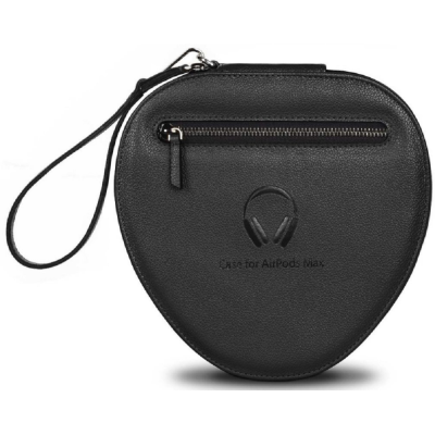 WiWU Chicago PU Leather Bag - Σκληρή Θήκη / Τσαντάκι για Apple Airpods Max - Black (WWAM-BK)