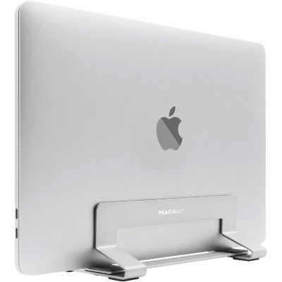 Macally Vertical Laptop Stand - Βάση από Μασίφ Ατσάλι για Macbook / Laptop 13" - 17" - Silver (VCSTANDA)